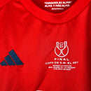 Kit Infantil Osasuna Edição Especial Copa do Rey Adidas 23/24 - Vermelho com detalhes em azul