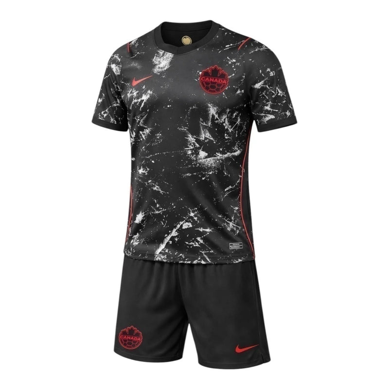 Kit Infantil Seleção Canadá II 26/27 - Nike - Preto