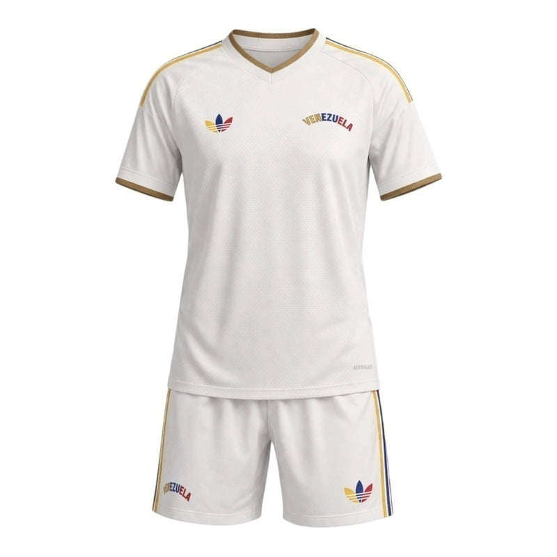 Kit Infantil Seleção Venezuela II 26/27 - Adidas - Bege