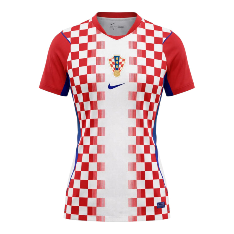 Camisa Seleção Croácia I 26/27 - Torcedor Nike Feminina - Branca e vermelha