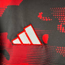 Camisa Burgos II 23/24 - Torcedor Adidas Masculinas - Vermelha com detalhes em preto e branco