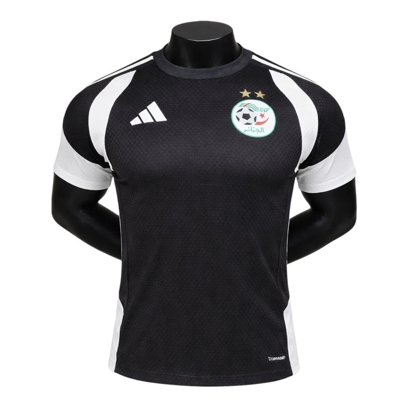 Camisa Seleção Argélia Treino 26/27 - Jogador Adidas Masculina - Preta com detalhes em branco