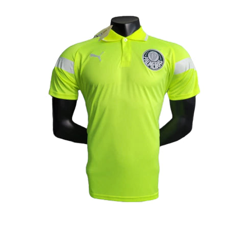 Camisa Palmeiras Treino 23/24 polo - Jogador Puma Masculina - Verde Fluorescente