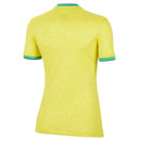 Camisa Seleção Brasileira I 2022 - Torcedor Nike Feminina - Amarela com detalhes em verde