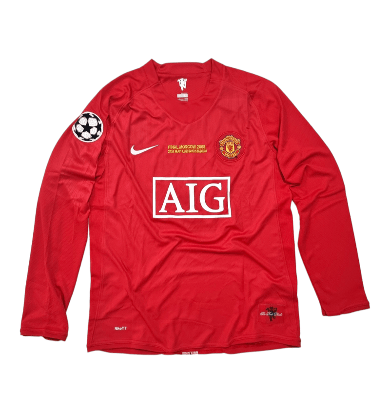 Manchester United 2007-2008 Com patchs Jersey Men's Fan Version product image