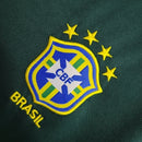 Camisa Goleiro Seleção Brasileira Retrô 1998 Nike Torcedor Masculina - Verde escuro com detalhes em branco e amarelo