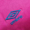 Camisa Grêmio Edição especial Outubro rosa 23/24 - Torcedor Umbro Feminina - Rosa com detalhes em azul