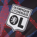 Camisa Lyon Pré-jogo 25/26 - Torcedor Adidas Masculina - Preta com detalhes em vermelho e azul