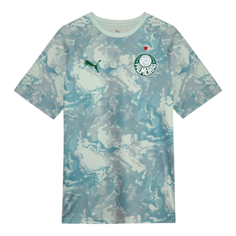 Camisa Palmeiras Pré-jogo 26/27 - Torcedor Puma Masculina - Verde e cinza