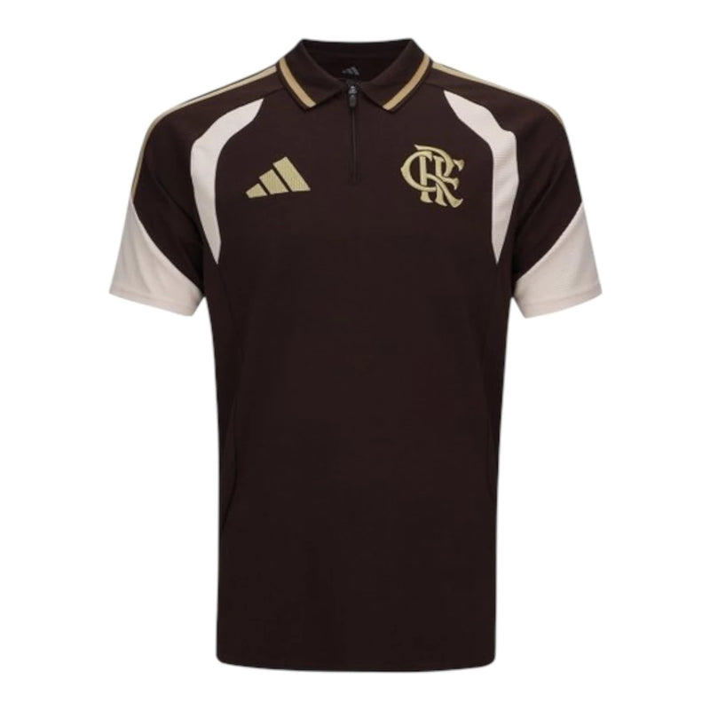 Camisa Polo Flamengo Treino 26/27 - Torcedor Adidas Masculina - Marrom