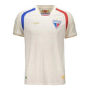 Camisa Fortaleza II 26/27 - Torcedor Volt Masculina - Bege com detalhes em azul e vermelho