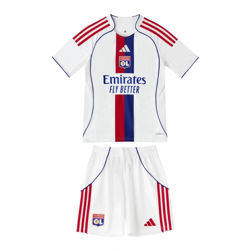 Kit Infantil Lyon I 25/26 - Adidas - Branco