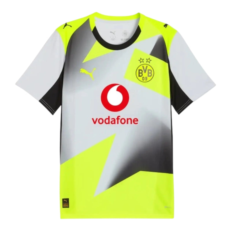 Camisa Borussia Dortmund II 25/26 - Torcedor Puma Masculina - Cinza e amarela neon