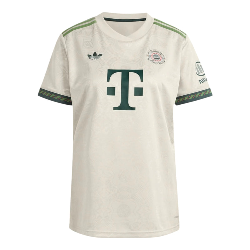 Camisa Bayern de Munique Edição Especial Oktoberfest 25/26 - Torcedor Adidas Feminina - Bege e verde