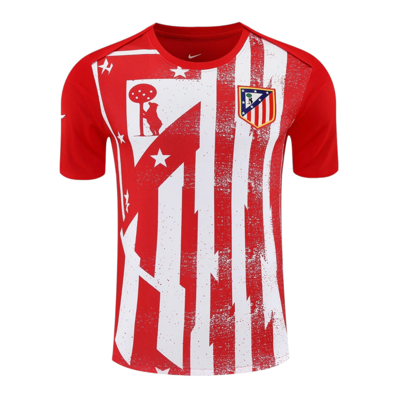 Camisa Atlético de Madrid Pré-jogo I 25/26 - Torcedor Nike Masculina - Vermelha e branca