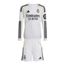 Kit Infantil Real Madrid I 25/26 manga longa - Adidas - Branco