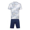 Kit Infantil Tottenham Pré-jogo 25/26 - Nike - Branco e azul com detalhes em cinza