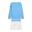 Kit Infantil Manchester City I 25/26 manga longa - Puma - Azul e branco