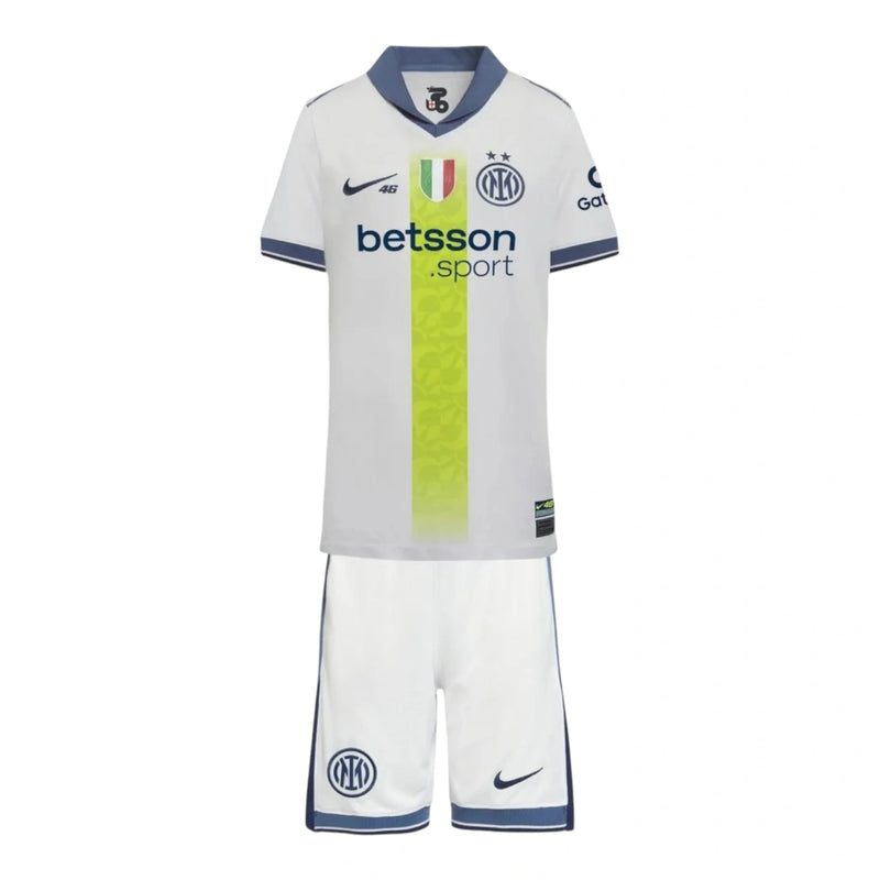 Kit Infantil Inter de Milão II 24/25 - Nike - Branco com detalhes em azul