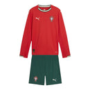 Kit Infantil Seleção Portugal I 25/26 manga longa - Puma - Vermelho e verde
