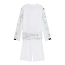 Kit Infantil Seleção Portugal II 25/26 manga longa - Puma - Branco com detalhes em verde e vermelho
