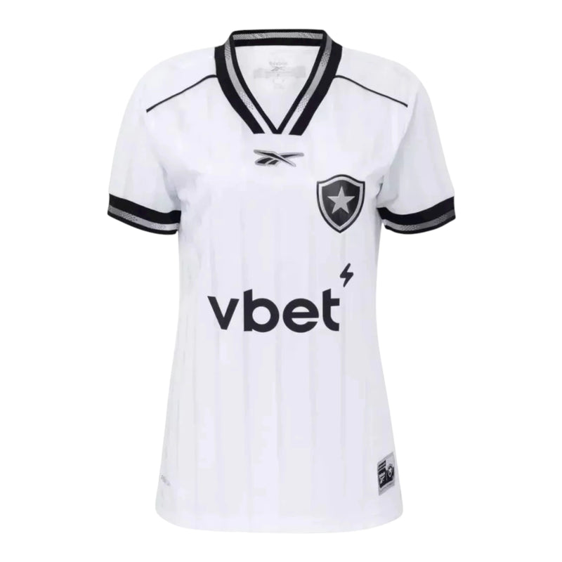Camisa Botafogo III 25/26 - Torcedor Reebok Feminina - Branca com detalhes em preto