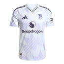 Camisa Manchester United II 25/26 - Torcedor Adidas Masculina - Branca com detalhes em roxo