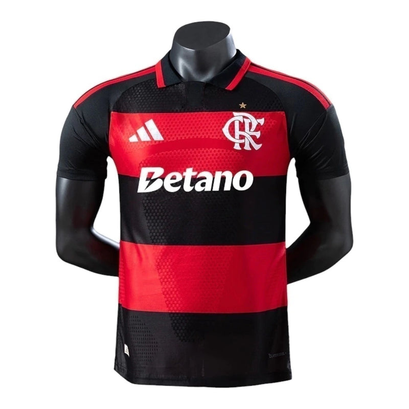 Camisa Flamengo I 26/27 - Jogador Adidas Masculina - Preta e vermelha Com Patrocínio