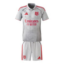 Kit Infantil Lyon III 25/26 - Adidas - Cinza e vermelho