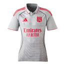 Camisa Lyon III 25/26 - Torcedor Adidas Feminina - Cinza e vermelha