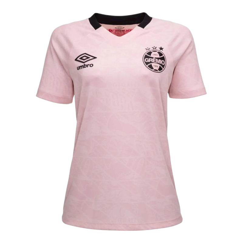 Camisa Grêmio Edição Outubro Rosa 25/26 - Torcedor Umbro Feminina - Rosa