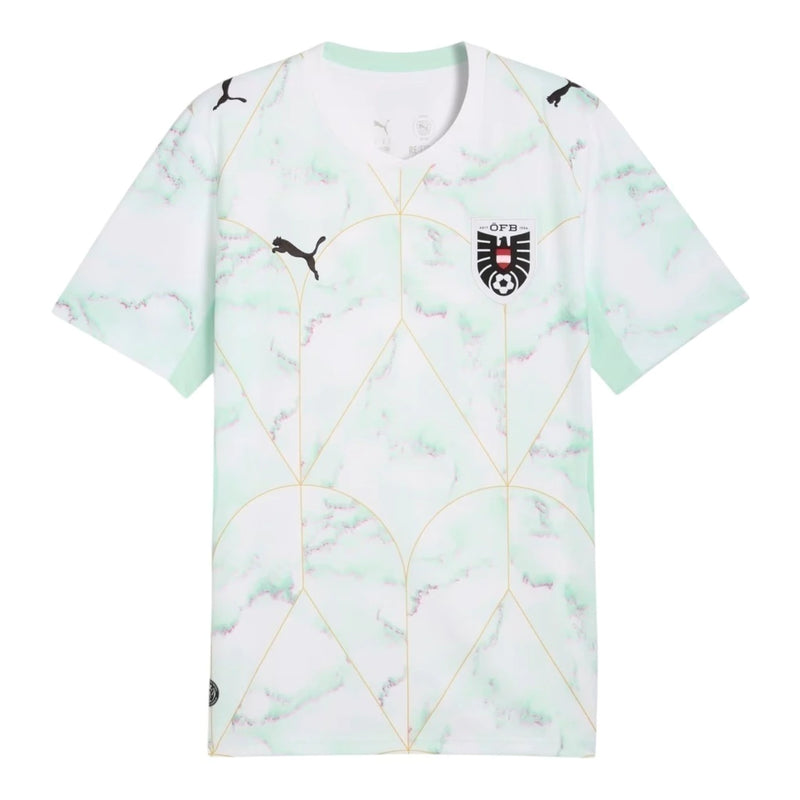 Camisa Seleção Áustria II 26/27 - Torcedor Puma Masculina - Branca com detalhes em verde