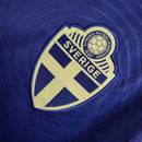 Camisa Seleção Suécia II 24/25 - Torcedor Adidas Masculina - Azul com detalhes em rosa