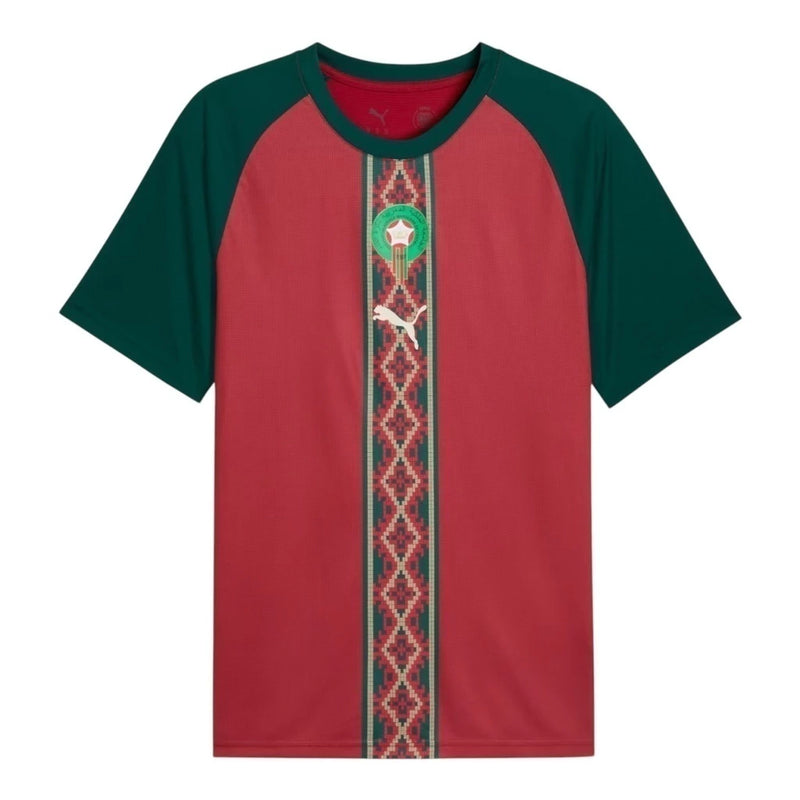Camisa Seleção Marrocos Pré-jogo 26/27 - Torcedor Puma Masculina - Vermelha e verde