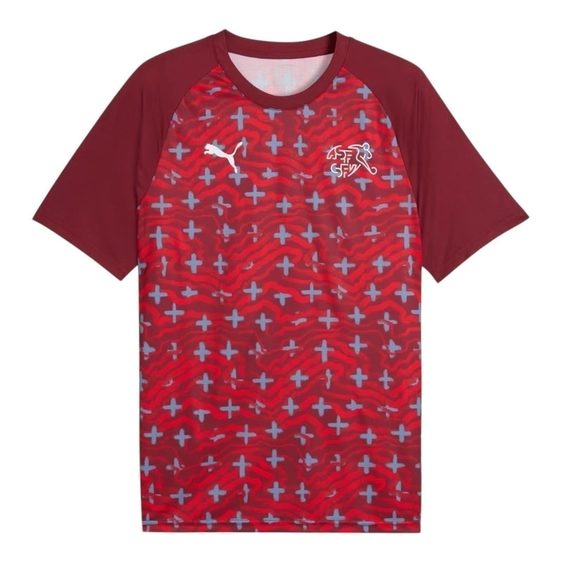 Camisa Seleção Suíça Pré-jogo 26/27 - Torcedor Puma Masculina - Vermelha