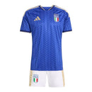 Kit Infantil Seleção Itália I 26/27 - Adidas - Azul e branco