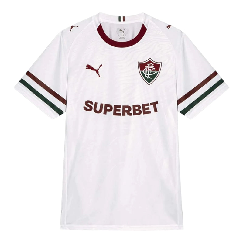 Camisa Fluminense II 26/27 - Torcedor Puma Masculina - Branca com detalhes em vermelho e verde