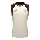 Camisa regata Flamengo Treino 26/27 - Torcedor Adidas Masculina - Bege e marrom