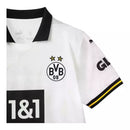 Camisa Borussia Dortmund III 24/25 - Torcedor Puma Feminina - Branca com detalhes em preto e amarelo
