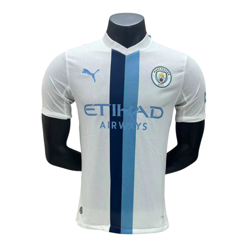 Camisa Manchester City III 26/27 - Jogador Puma Masculina - Branca com detalhes em azul