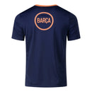 Camisa Barcelona Pré-jogo 25/26 - Torcedor Nike Masculina - Azul e laranja