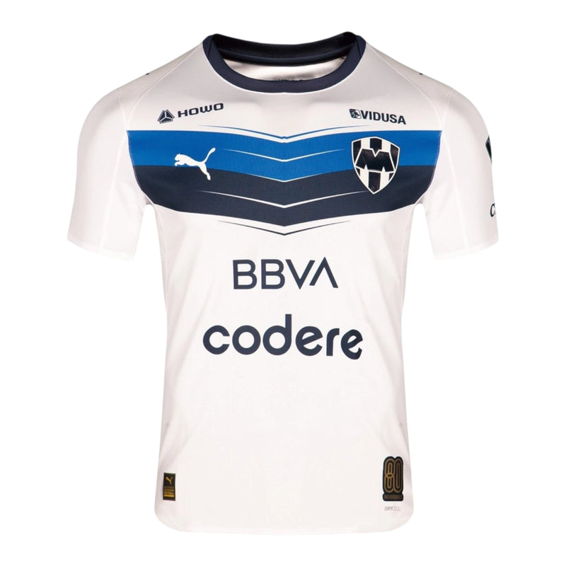 Camisa Monterrey II 25/26 - Torcedor Puma Masculina - Branca e azul