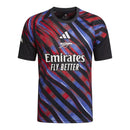 Camisa Arsenal Pré-jogo 26/27 - Torcedor Adidas Masculina - Preta com detalhes em vermelho e azul