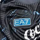 Camisa Napoli Treino 25/26 - Torcedor EA7 Masculina - Cinza com detalhes em azul