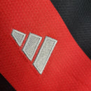 Kit Infantil Flamengo I 24/25 manga longa - Adidas - Vermelho e preto