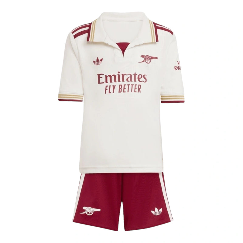 Kit Infantil Arsenal III 25/26 - Adidas - Branco
