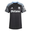 Camisa Aston Villa II 25/26 - Torcedor Adidas Feminina - Preta e cinza