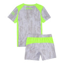 Kit Infantil Manchester City III 25/26 - Puma - Cinza e verde neon