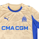 Camisa Olympique Marseille IV 25/26 - Torcedor Puma Masculina - Bege e azul