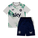 Kit Infantil Seleção Irlanda II 26/27 - Castore - Branca e azul com detalhes em verde